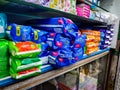 Chennai, Tamilnadu, India - JanuaryÃ¢â¬Å½ Ã¢â¬Å½5Ã¢â¬Å½th Ã¢â¬Å½2021: Sanitary Napkins Packets In Local Supermarket. Selling Sanitary Napkin